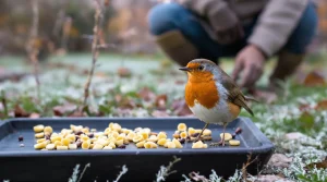 Rouges-gorges au jardin : ce soir, mettez dehors cet aliment de base à 3 centimes, que la plupart des jardiniers oublient