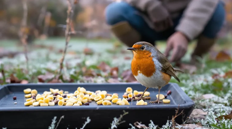 Rouges-gorges au jardin : ce soir, mettez dehors cet aliment de base à 3 centimes, que la plupart des jardiniers oublient